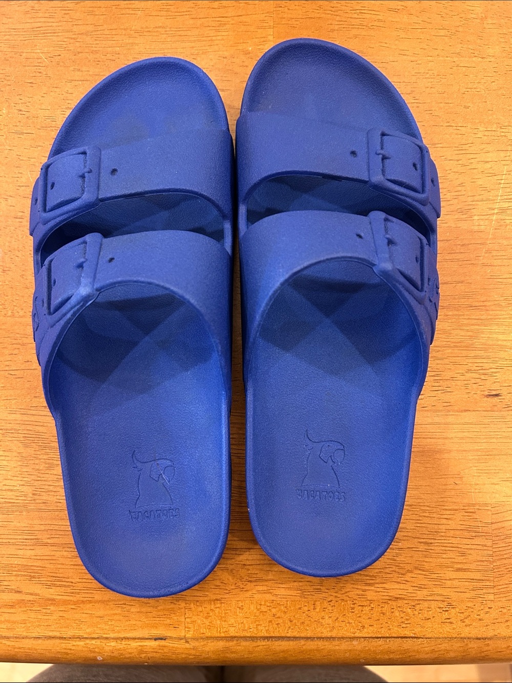 Cacatoes sz 6, Rio de Janeiro Royal Blue Slide Sandals